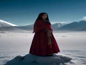 Create a cinematic, ultra-realistic featured image for a professional blog article. TOPIC: history of ladakh BLOG TITLE: The High-Altitude Empire: A History of the Kings of Ladakh VISUAL STYLE: Cinema