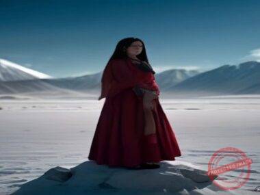 Create a cinematic, ultra-realistic featured image for a professional blog article. TOPIC: history of ladakh BLOG TITLE: The High-Altitude Empire: A History of the Kings of Ladakh VISUAL STYLE: Cinema