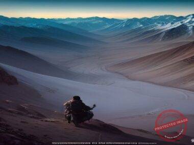 Create a cinematic, ultra-realistic featured image for a professional blog article. TOPIC: history of ladakh BLOG TITLE: The High-Altitude History of Ladakh: From Silk Road Hub to Border Frontier VISU